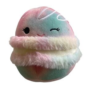 Squishmallows Pastel Rainbow Plush Macaron - Pink, Blue, Cream